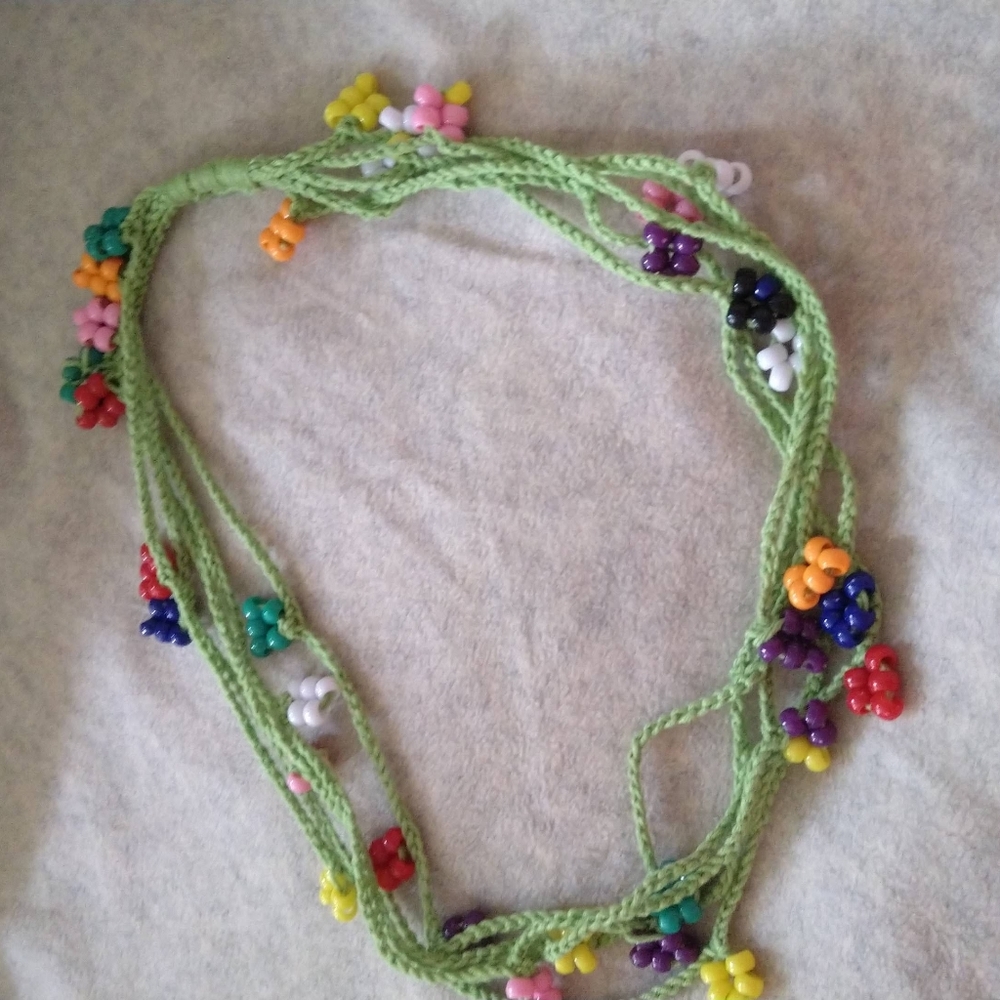 Beaded necklace Boho Gypsy style handmade